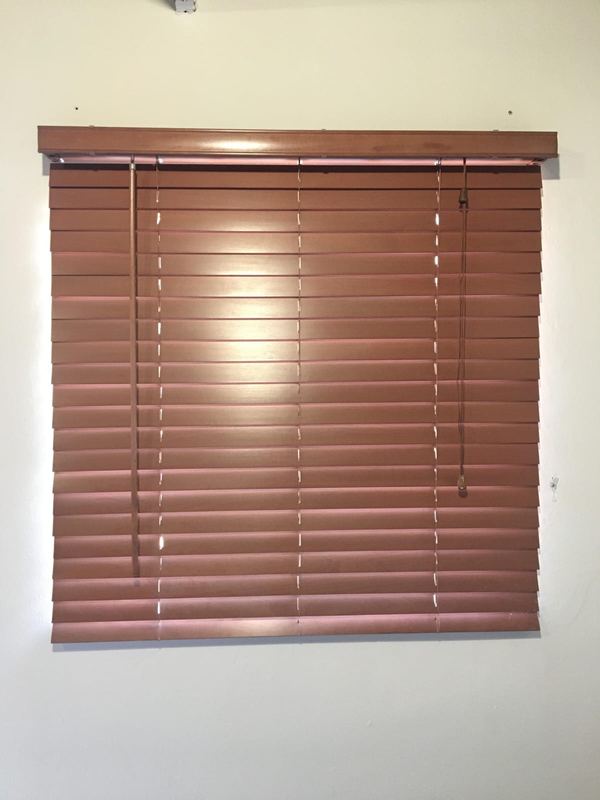 Stained wooden venetian blind