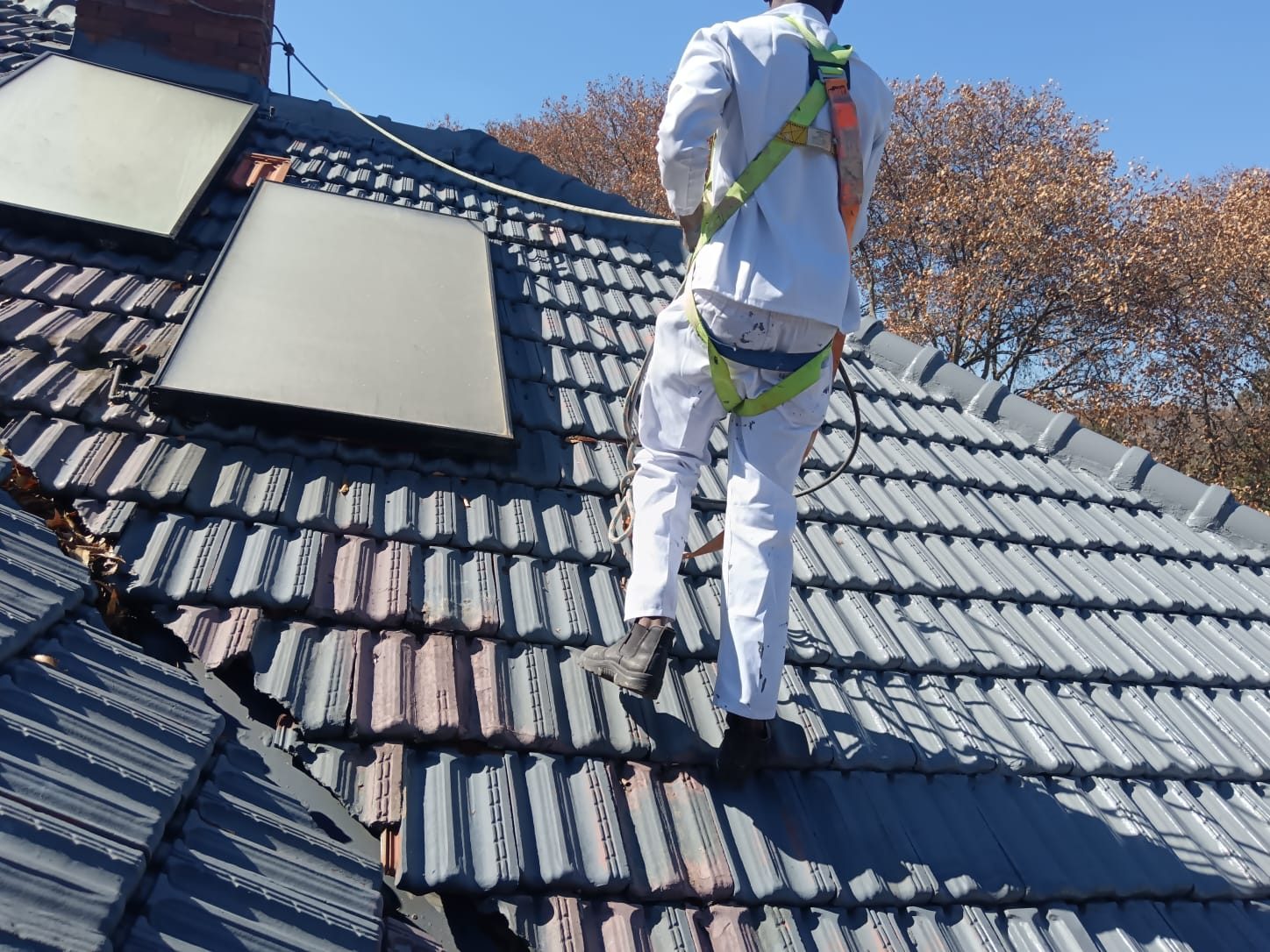 Roof maintenance work