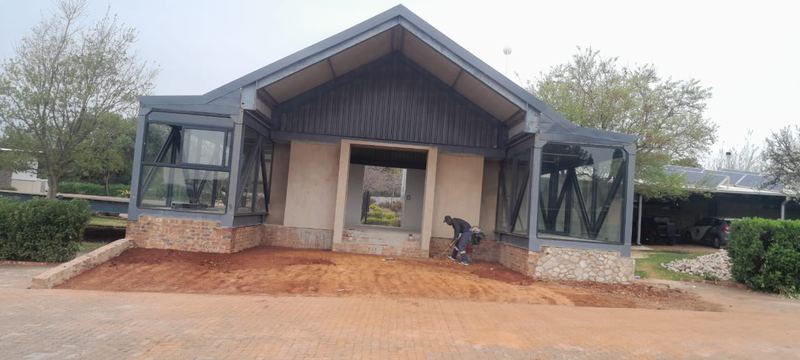 Ground levelled and prepared at the clubhouse entrance