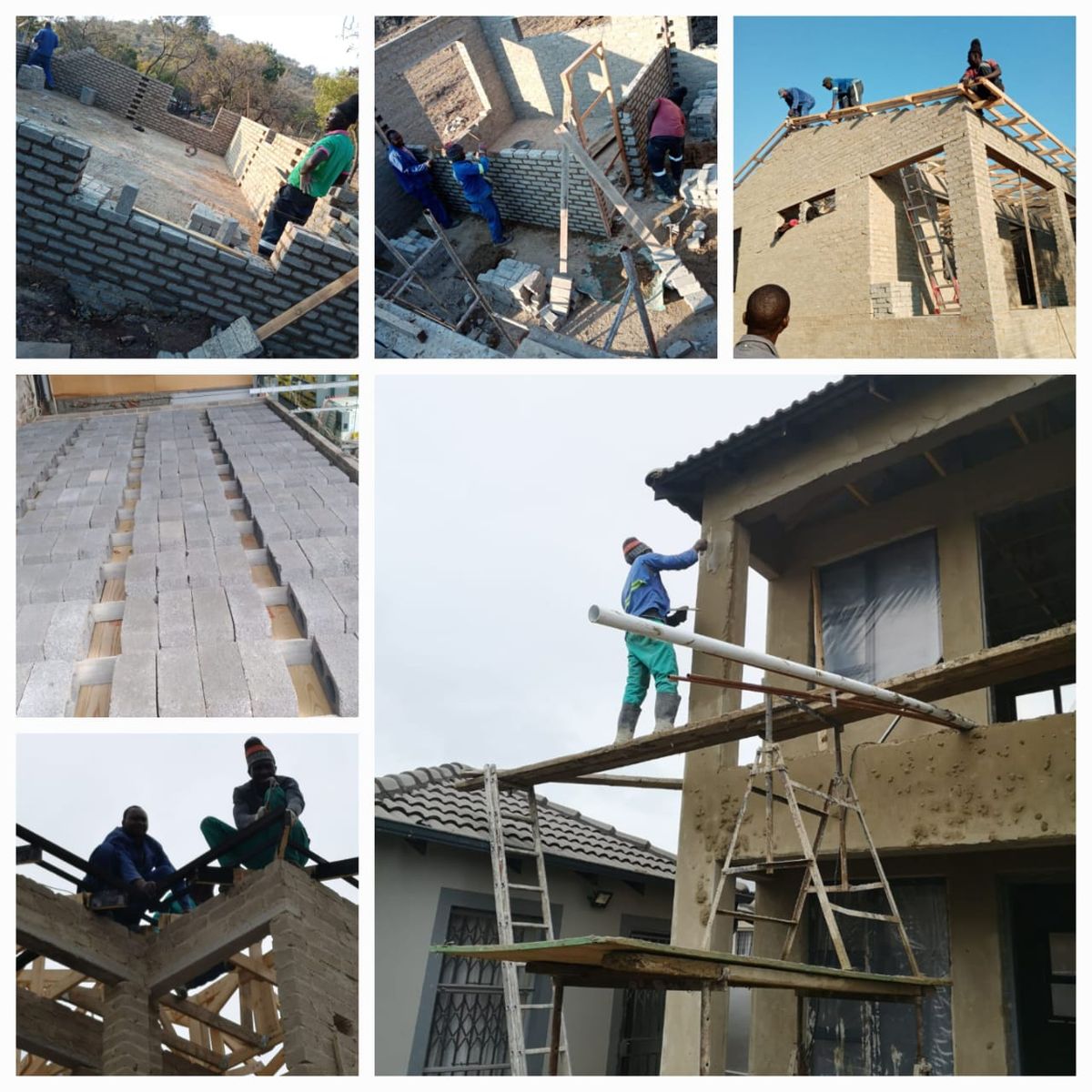 Blockwork, roof timbers and plastering across several Aiko Group sites